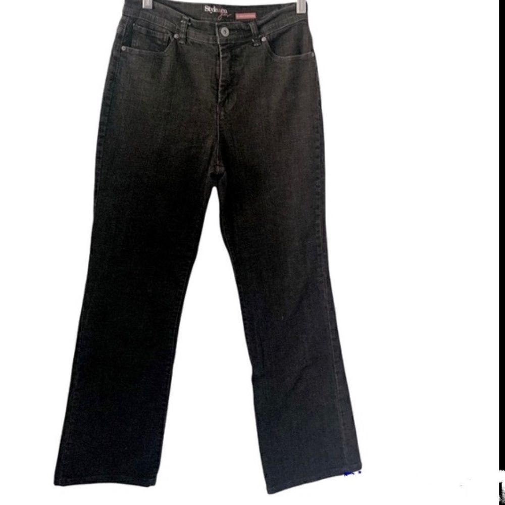 Style & Co Black Bootcut Tummy Control Jeans Size 8